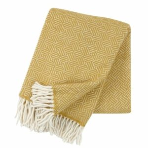 Throws & Blankets | Lambswool Throw Samba Yellow Housewares Throws & Blankets